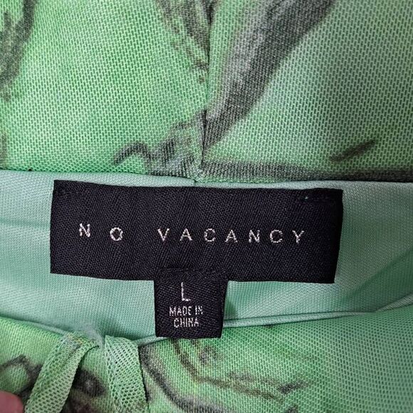 No Vacancy Dolls Kill Women's Psychedelics Mesh Flare Pants Green size Large - Picture 5 of 6